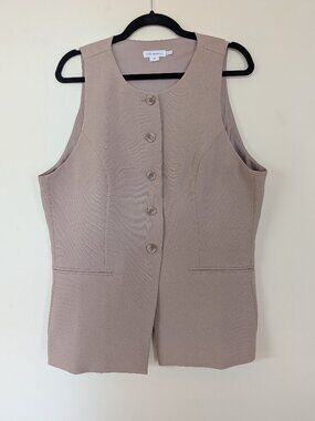 NWT Good American Taupe Sleeveless Vest